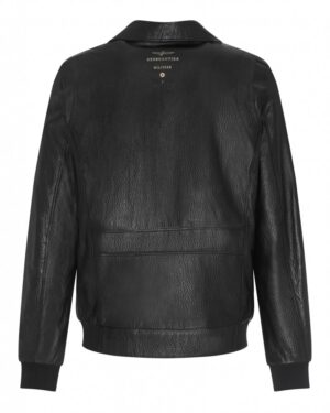 Kurtka lotnicza z klasycznym kołnierzem i elastycznymi mankietami