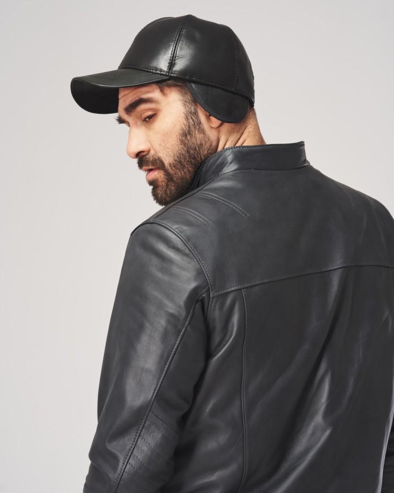 Skórzana czapka Frost w stylu zimowym wykonana z wysokiej jakości skóry