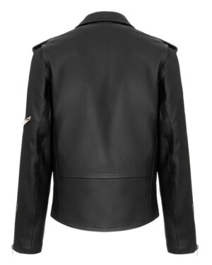 Ramoneska męska z klasycznym kołnierzem i zamkami na rękawach